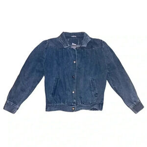 90’s Vintage Woman’s Snap Button Denim Jean Jacket